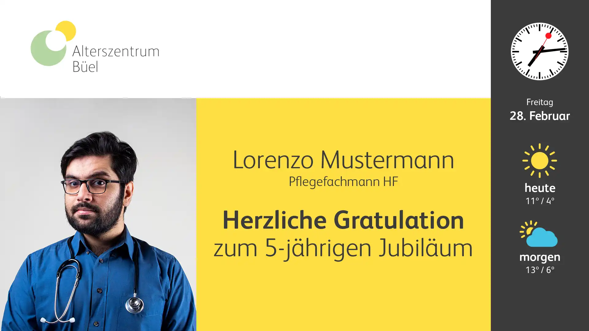 Infobildschirm für Heime & Institutionen