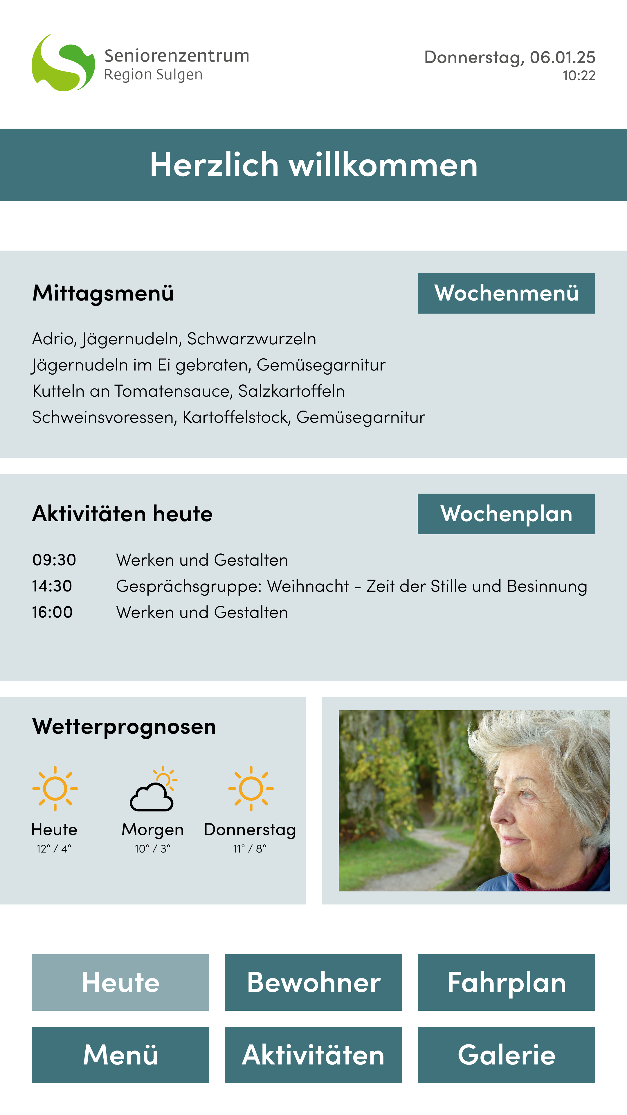 Infodisplay für Heime & Institutionen