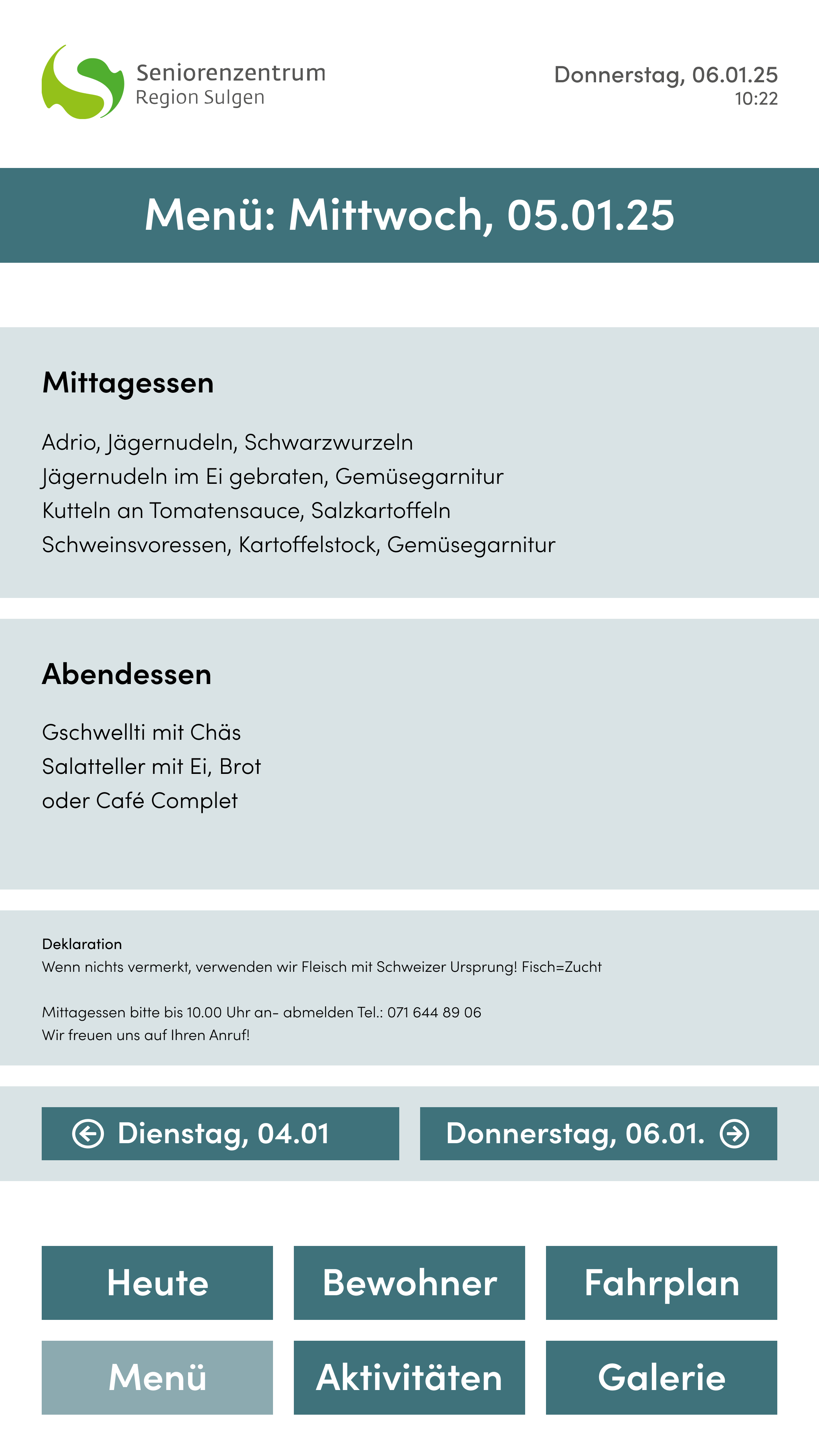 Infodisplay für Heime & Institutionen